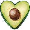 Avocado Herz Essensliebhaber