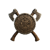 Viking Shield with Runic Wreath