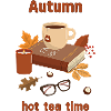 Autumn Hot Tea Time Illustration