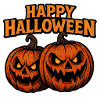 Spooky pumpkins for Halloween