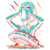 néon science-fiction horreur Halloween illustration