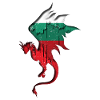 Bulgaria Flag - Bulgaria - Dragon Silhouette