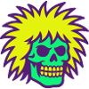 Pop Art Skull with Great Hair