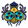Neon Scarab