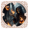 Skeleton Dice Magic and Fire