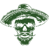Skeleton Skull Sombrero Mexican