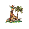 Giraffe Insel Palme