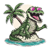 Alligator Island Palm Tree