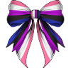 Coquette Rosett Kön Flytande Pride Flagga HBTQ