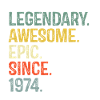 1974 Nostalgisches episches Typografie-Design
