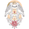 Gothic Mädchen mit Krähen Geschenk
