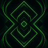 Futuristic green geometry