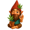 Cooler Zwerg mit Cannabis