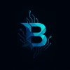 Bitcoin blue futuristic