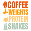 Kaffeegewichte und Proteinshakes - Gewichtheben