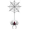 Spooky Halloween Spider in Web 2