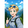 Animated Mountain Hiker Adventure