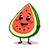 Humorous watermelon cartoon