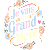 Future grandmother quote floral design
