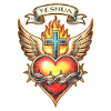 Yeshua Sacred Heart Tattoo Design