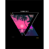 Tropical Sunset Triangle Design