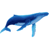 Whale in blue with sea patterns