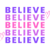 Typographie Believe Gradient inspirante