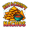 Hot Crispy Nachos T-shirt Design