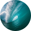 Dynamic ocean wave print
