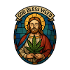 Stained Glass Jesus and Cannabis