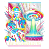 Psychedelic Alien Invader Art