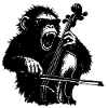 Wild Monkey Cellist