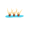 Synchronized Swimmers Underwater Chaos 