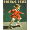 Rebellious skateboard girl