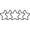 Fünf-Sterne-Symbol – Bewertungs- und Rezensionssymbol
