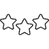 Drei-Sterne-Symbol – Qualitäts- und Bewertungssymbol