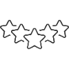 Fünf-Sterne-Symbol – Premium-Bewertungs- und Rezensionssymbol