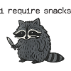 Lustig, Maskierter Waschbär, Mit, Messer