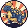 Dinosaur stegosaurus beer