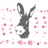 Gray Cute Donkey
