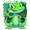 Cheerful Lizard – Funny Comic Style