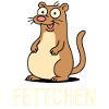 Fat Funny Ferret Cartoon