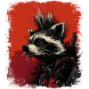 Raton laveur Ninja Punk