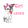French Bulldog Girl Love 
