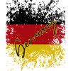 Grunge German flag, I love Germany