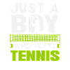 Just a boy playing tennis