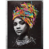 Buntes Gustave Afro Kunst Porträt