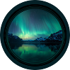 Northern Lights over fjords