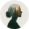 Waldträume in Frauenprofil