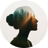 Nature-loving female motif